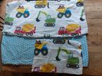 Peuter Dekbedovertrek met Bouwmachines, Ophalen, Gebruikt, Jongetje of Meisje, Wit