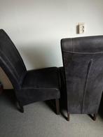 4 Zwarte Stoelen, Huis en Inrichting, Stoelen, Hout, Gebruikt, Twee, Zwart