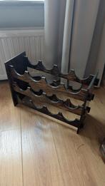 Staand houten wijnrek voor 12 flessen, Ophalen of Verzenden, Hout, Minder dan 50 cm