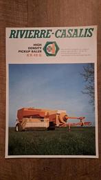 Folder RIVIERRE-CASALIS Balenpers, hooipers, Ophalen of Verzenden, Zo goed als nieuw, Folder