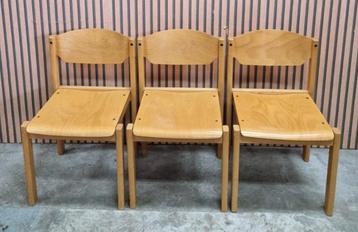 12 x Vintage Deense houten stoelen retro cafestoelen bistro beschikbaar voor biedingen