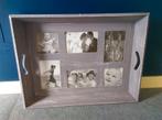 Mooi grijs houten dienblad voor foto's., Ophalen of Verzenden, Gebruikt, Rechthoekig, Hout