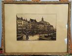 Houtsnede Rotterdam Zuidblaak Benedictus van Henri Wils, Antiek en Kunst, Kunst | Etsen en Gravures, Ophalen of Verzenden