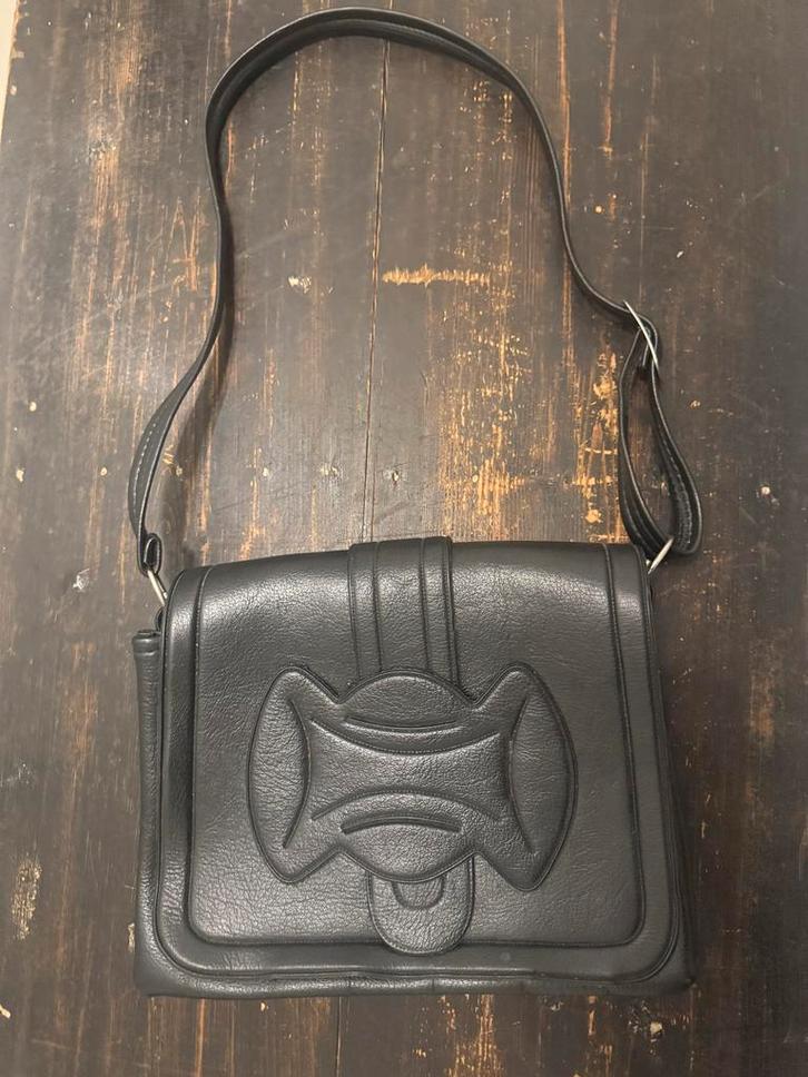 Vintage Tas IJhallen Amsterdam, Sieraden, Tassen en Uiterlijk, Tassen | Damestassen, Gebruikt, Handtas, Zwart, Ophalen of Verzenden