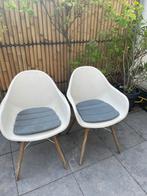 Witte kuipstoelen voor buiten, Tuin en Terras, Kunststof, Gebruikt, Ophalen