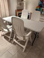 4 Allibert Tuinstoelen - Verstelbaar & Inklapbaar, Ophalen, 4 zitplaatsen, Kunststof, Gebruikt