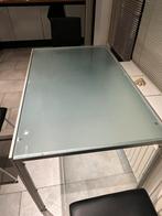 Glasplaat tafel, Gebruikt, 100 tot 150 cm, Glas, Rechthoekig