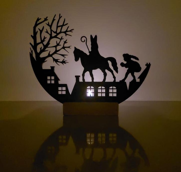 Sinterklaas decoratie tafereeltje "Pakjesavond", Diversen, Sinterklaas, Nieuw, Ophalen of Verzenden