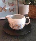 💝 Vintage retro SCHIRNDING MADELIEF schenkkan wit bruin, Huis en Inrichting, Keuken | Servies, Ophalen of Verzenden, Zo goed als nieuw