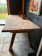 Robuuste houten boomstamtafel, Rustic, 200 cm of meer, Minder dan 50 cm, Rechthoekig