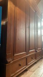 Massief houten kledingkast hang leg lades vuren grenen groot, Ophalen, Gebruikt, 50 tot 75 cm