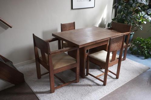 Eettafel eiken - Art Deco - Haagse school, Antiek en Kunst, Antiek | Meubels | Tafels, Ophalen