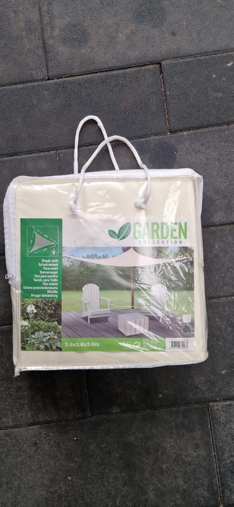 Nieuwe schaduwdoek driehoek 3,6x3,6x3,6m, Ophalen of Verzenden, Nieuw