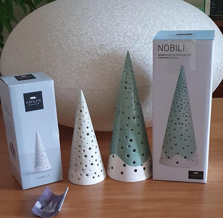 2 Kahler Nobili kaarshouders 19 en 26,5 cm hoog zgan, Huis en Inrichting, Woonaccessoires | Kandelaars en Kaarsen, Zo goed als nieuw