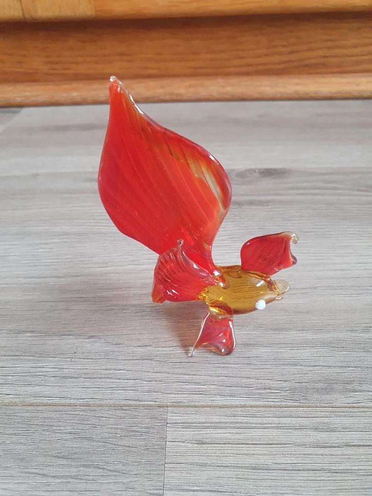Goudvis van glas Murano, Antiek en Kunst, Antiek | Glas en Kristal, Ophalen of Verzenden