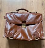 Schooltas / acte tas / laptop tas van leer, Gebruikt, Bruin, Aktetas of Boekentas, Ophalen of Verzenden