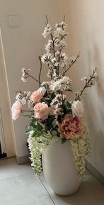 Luxe Zijden Bloemstuk in Vaas - Tijdloos & Elegant, Ophalen, Zo goed als nieuw, Binnen