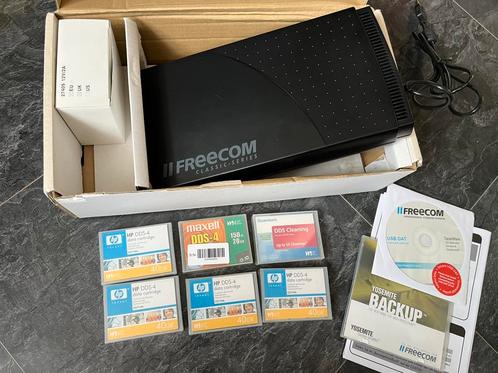 NIEUW Freecom backup systeem 180GB externe bandjes+DDS clean, Computers en Software, Overige Computers en Software, Nieuw, Ophalen of Verzenden