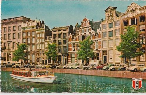 Amsterdam, Herengracht mat auto's oa Volkswagen Kever, Verzamelen, Ansichtkaarten | Nederland, Ongelopen, Noord-Holland, 1960 tot 1980