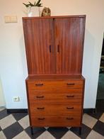 Vintage simplalux teak 2delige combinatie kast, Huis en Inrichting, Kasten | Buffetkasten, Ophalen of Verzenden, Zo goed als nieuw