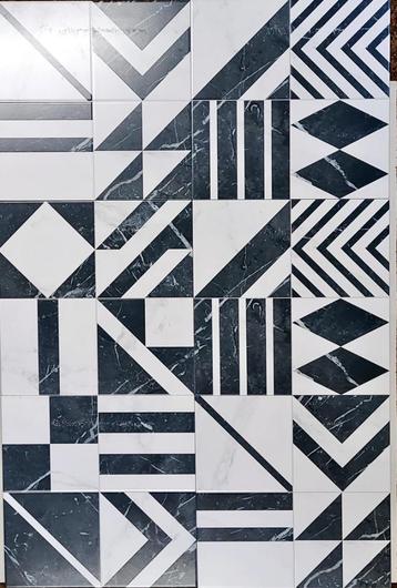 vloer-/wandtegels Velvet-Geo Negro 33 x 33 cm beschikbaar voor biedingen