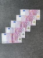 500 euro biljet 5 keer, Postzegels en Munten, Bankbiljetten | Europa | Eurobiljetten, Duitsland, Ophalen of Verzenden, 500 euro