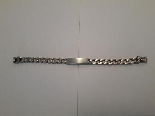 MASSIEF ZILVEREN PLAATARMBAND ( zonder inscriptie ) I.Z.G.ST, Sieraden, Tassen en Uiterlijk, Armbanden, Zo goed als nieuw, Zilver