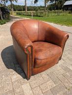 Fauteuil (Leer / congac), Ophalen, Gebruikt, Leer
