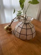 Vintage Brocante Capiz schelpen hanglamp, Ophalen of Verzenden, Zo goed als nieuw, Rond