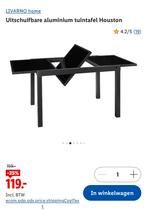 Grijze Uitschuifbare aluminium tuintafel Houston, Tuin en Terras, Ophalen, Gebruikt, Rechthoekig, Aluminium