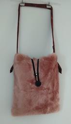 Tas, tote bag, schoudertas, roze nep bont, Sieraden, Tassen en Uiterlijk, Tassen | Damestassen, Ophalen of Verzenden, Nieuw, Roze