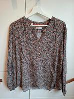 Mooie blouse ecru, zwart, rode bloemetjes UVR Berlin mt 38 M, Maat 38/40 (M), Beige, Zo goed als nieuw, UVR Berlin