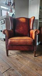 Schapenleren oor fauteuil, Huis en Inrichting, Fauteuils, Ophalen of Verzenden, Gebruikt, 75 tot 100 cm