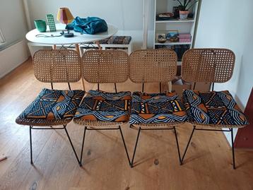 Set van 4 rotan stoelen beschikbaar voor biedingen