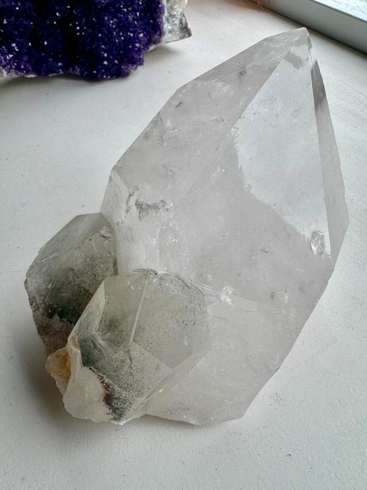 Bergkristal natuurlijke punt XL, Verzamelen, Mineralen en Fossielen, Ophalen of Verzenden