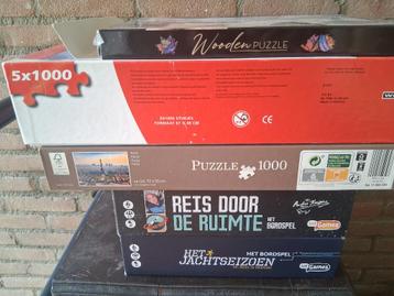 Alles samen 10 euro. Bordspellen en (houten) puzzels beschikbaar voor biedingen