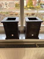 Rivièra Maison Schutter Lantaarn - 25 cm, Huis en Inrichting, Woonaccessoires | Kandelaars en Kaarsen, Bruin, 25 tot 50 cm, Ophalen of Verzenden