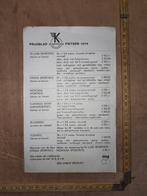 Prijsblad Kaptein Fietsen 1974, Ophalen of Verzenden