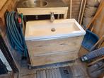 Wastafelmeubel badkamer met lades zwevend, Huis en Inrichting, Badkamer | Badkamermeubels, Ophalen, Gebruikt, 50 tot 100 cm, Minder dan 100 cm
