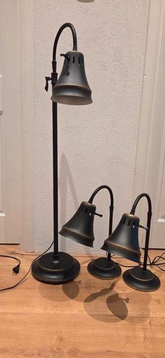 Lampenset Ikea, Huis en Inrichting, Lampen | Vloerlampen, Gebruikt, 100 tot 150 cm, Metaal, Ophalen