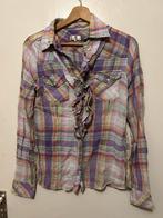 Dept Blouse - Paarse Ruit - Maat S, Ophalen of Verzenden, Gedragen, Maat 36 (S), Paars