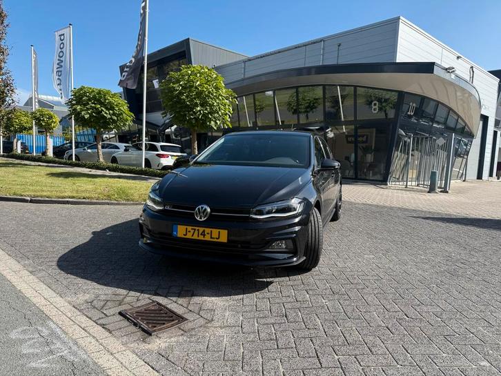 Volkswagen Polo 1.0 TSI 95PK 5D 7-DSG 2018 Zwart R-LINE, Auto's, Volkswagen, Particulier, Polo, ABS, Adaptieve lichten, Adaptive Cruise Control
