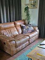 Bankstel leer, Huis en Inrichting, Banken | Bankstellen, Ophalen, Gebruikt, Leer