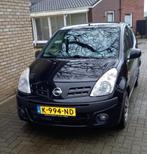 Nissan Pixo 1.0 50KW 5D 2009 Zwart, Auto's, Voorwielaandrijving, Euro 5, Stof, Centrale vergrendeling