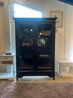 Vitrinekast zwart 180x125x50cm, Ophalen, Zo goed als nieuw, 25 tot 50 cm