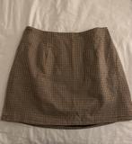 Elegante korte ruitrok rokje rok – classy herfst/winter L, Bruin, Maat 42/44 (L), Nieuw, Ophalen of Verzenden