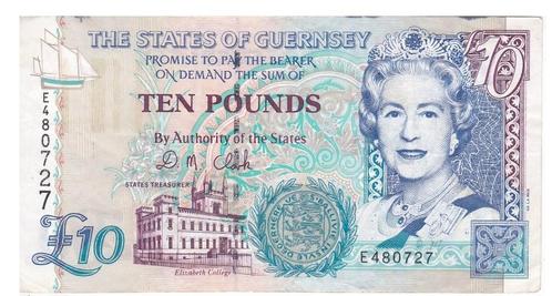 Guernsey, 10 Pond, 1995, Postzegels en Munten, Bankbiljetten | Europa | Niet-Eurobiljetten, Los biljet, Overige landen, Ophalen of Verzenden