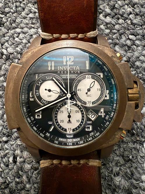 Invicta Man of War solid bronze, Sieraden, Tassen en Uiterlijk, Horloges | Heren, Zo goed als nieuw, Overige merken, Staal, Ophalen of Verzenden