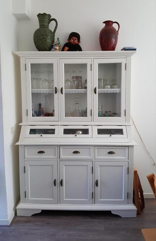 Witte grenen buffetkast, Huis en Inrichting, Kasten | Buffetkasten, Gebruikt, 150 tot 200 cm, 25 tot 50 cm, Ophalen