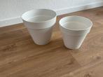 Elho witte bloempotten, Kunststof, Gebruikt, Minder dan 30 cm, Rond